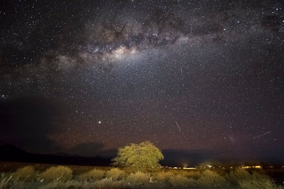 The Milky Way galaxy stretching across the clear desert sky in Chile showing detailed galactic structure